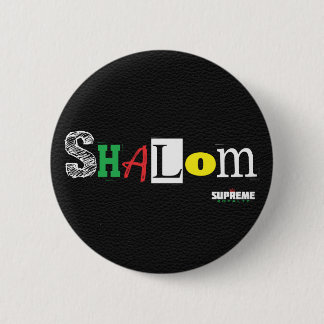 Shalom Knopf (Schwarzes/Tri) Button
