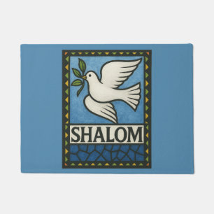 Shalom Taube Frieden Erde Fußmatte