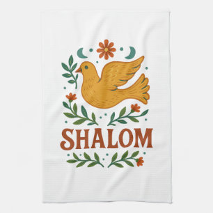 Shalom Taube Frieden Erde Geschirrtuch