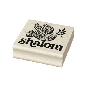 Shalom Taube Frieden Erde Gummistempel