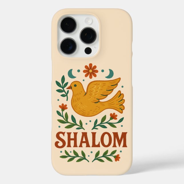 Shalom Taube Frieden Erde iPhone 16 Pro Hülle (Rückseite)