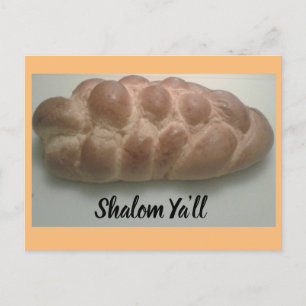 Shalom Ya'll herausfordern Brot Postkarte