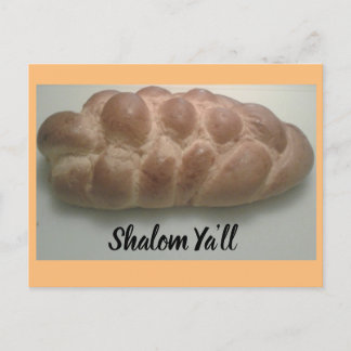 Shalom Ya'll herausfordern Brot Postkarte