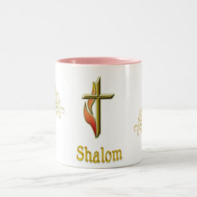 Shalom Zweifarbige Tasse (Mittel)