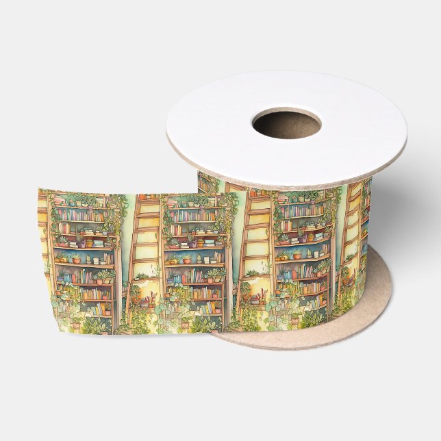 Shalvah - Porträt eines Bücherregals Satinband (Spule)