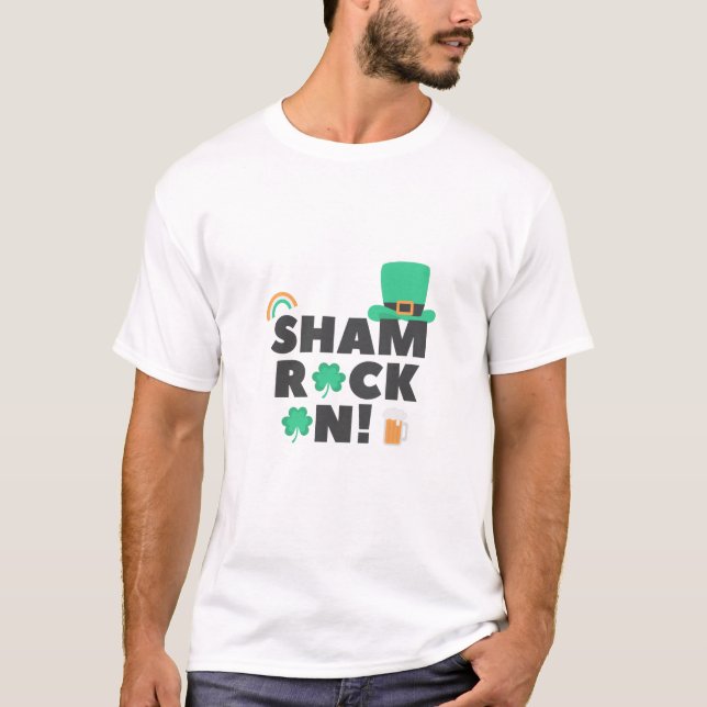 "SHAM ROCK N! " T - SHIRT der MÄNNER (Vorderseite)