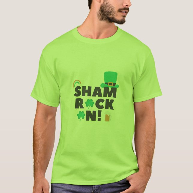 "SHAM ROCK N! " T - SHIRT der MÄNNER (Vorderseite)