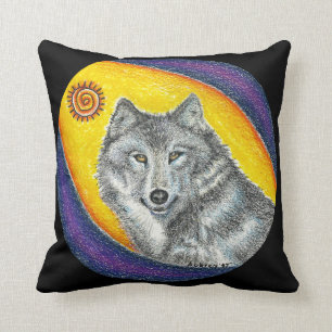 Shaman-heilender Wolf Kissen