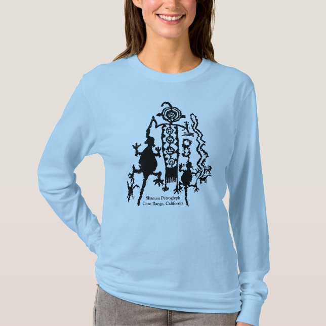 Shaman Petroglyph - Coso Range, California, T - Sh T-Shirt (Vorderseite)