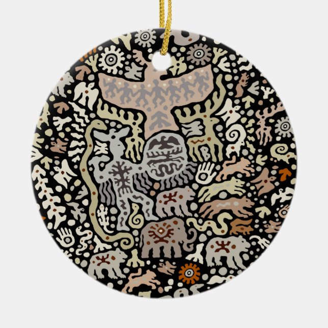 Shaman Peyote Ritual Keramik Ornament (Vorne)