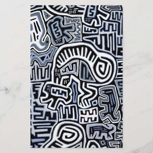 Shaman Peyote Ritual Mola Briefpapier (Vorderseite)