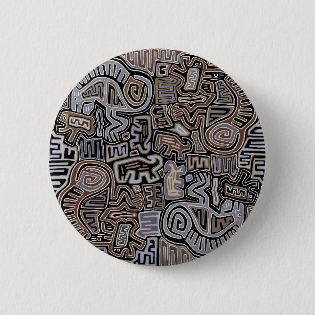 Shaman Peyote Serpent Ritual Spirits Button (Vorderseite)