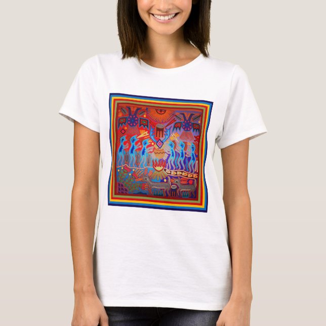 Shaman Ritual Huichol T-Shirt (Vorderseite)
