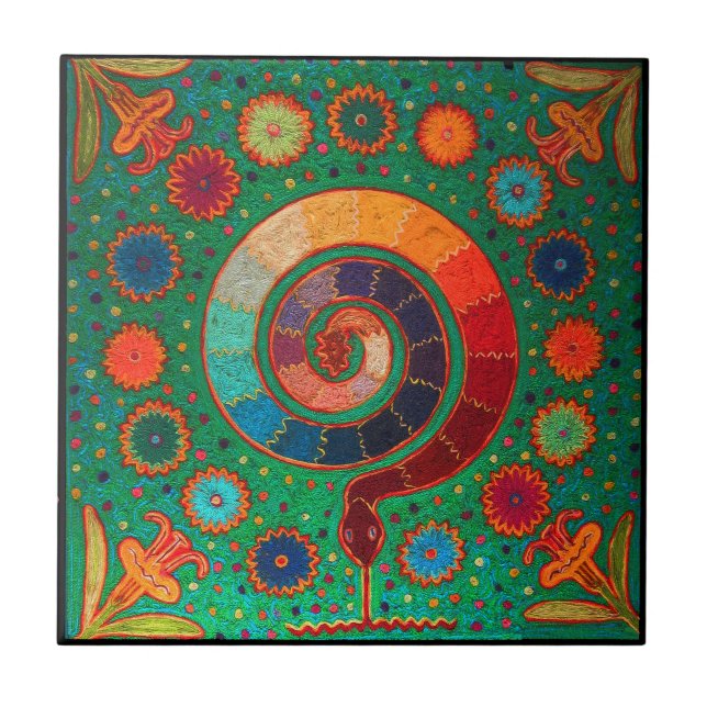 Shaman Serpent Ritual Fliese (Vorderseite)