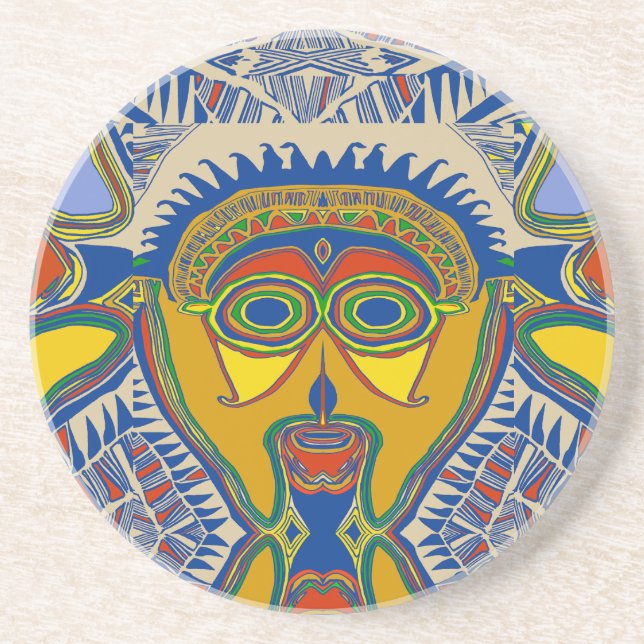 Shaman Tribal Mask Getränkeuntersetzer (Vorne)