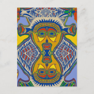 Shaman Tribal Mask Postkarte
