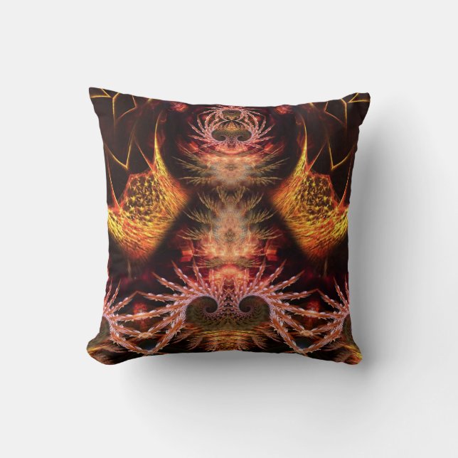Shaman Visionary Fraktal Art Cushion Kissen (Vorderseite)