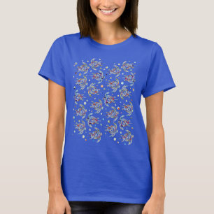 Shamanic Meeresschildkröte-Muster + Ihr backgr. T-Shirt