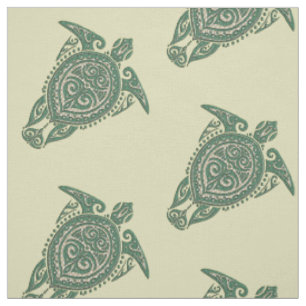 Shamanic Sea Turtle Symbol + Ihr Backgr. Ideen Stoff