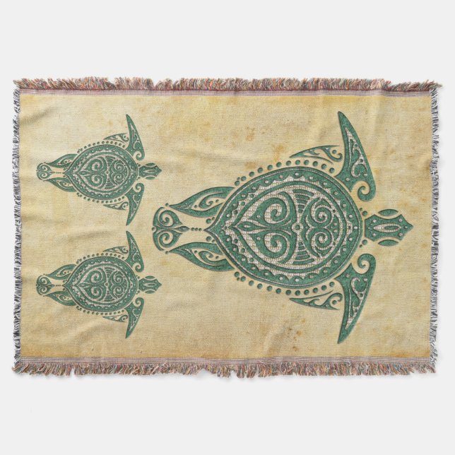Shamanic Sea Turtle Symbol + Ihre Ideen Decke (Vorderseite)