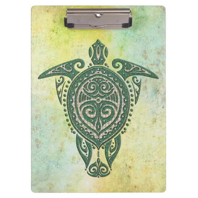 Shamanic Sea Turtle Symbol + Ihre Ideen Klemmbrett (Vorderseite)