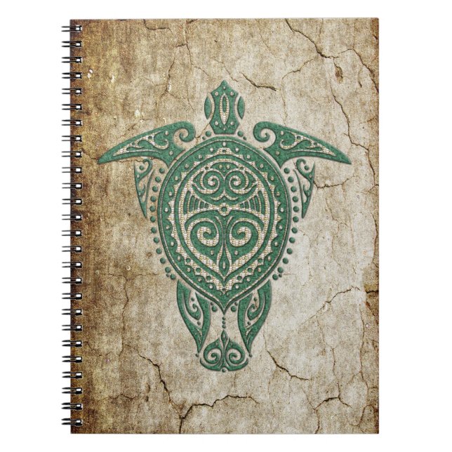 Shamanic Sea Turtle Symbol + Ihre Ideen Notizblock (Vorderseite)