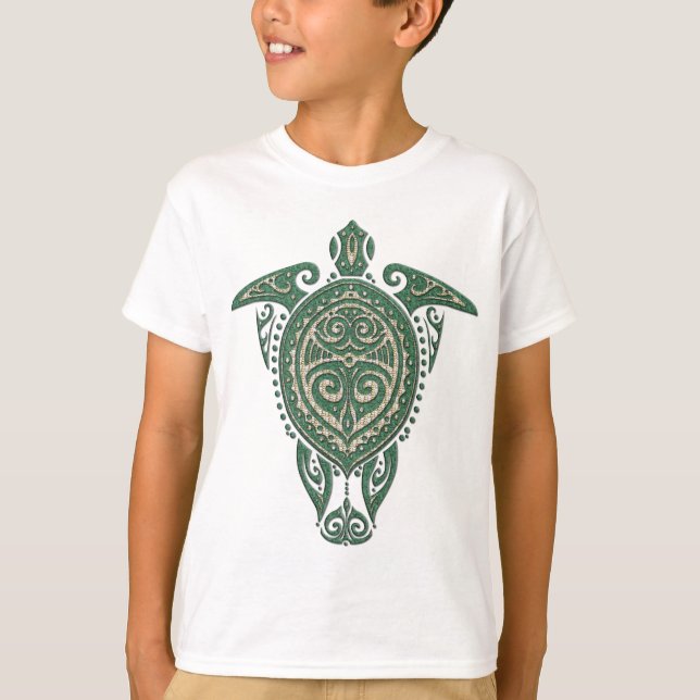 Shamanic Sea Turtle Symbol + Ihre Ideen T-Shirt (Vorderseite)