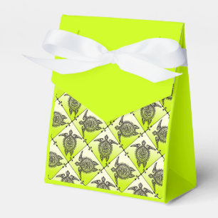Shamanic Sea Turtles Pattern - Green Geschenkschachtel