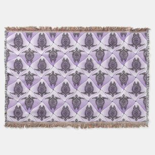 Shamanic Sea Turtles Pattern - violet Decke
