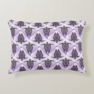 Shamanic Sea Turtles Pattern - violet Dekokissen