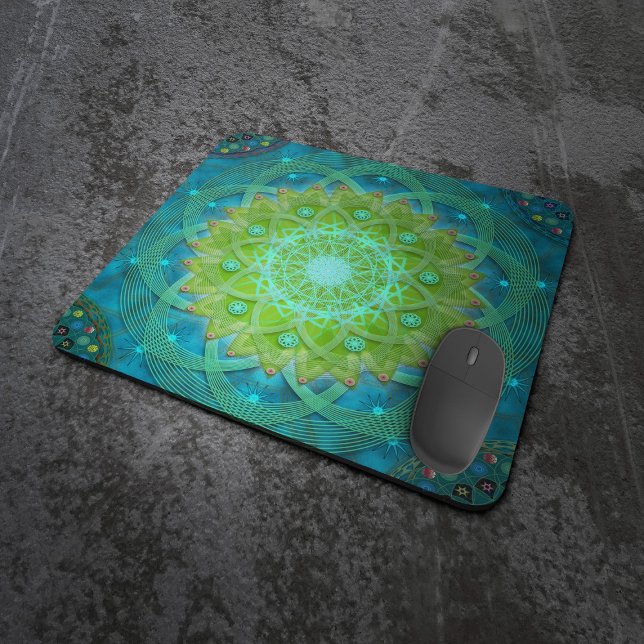 Shambala Tantric Nymphaea mandala Art Mousepad (Von Creator hochgeladen)