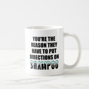 Shampoo-Anleitung Lustiger Becher Kaffeetasse