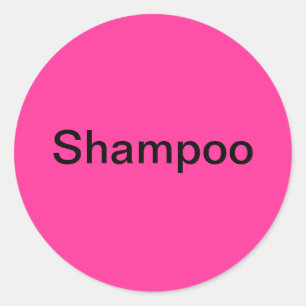 Shampoo Labels/ Runder Aufkleber