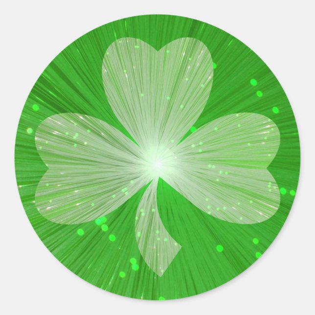 Shamrock autocollant rond (Devant)