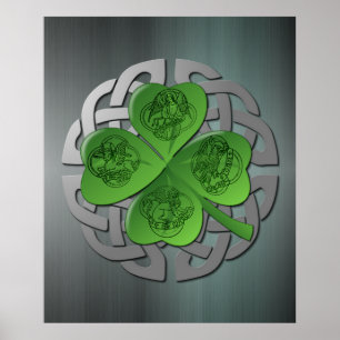 Shamrock - Celtic Knot - 4 Evangelists Poster