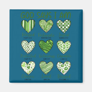 Shamrock christlicher Bibelvers Gott sagt bin St Magnet