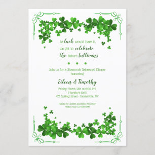 Shamrock Corners Rehearsal Dîner Invitation