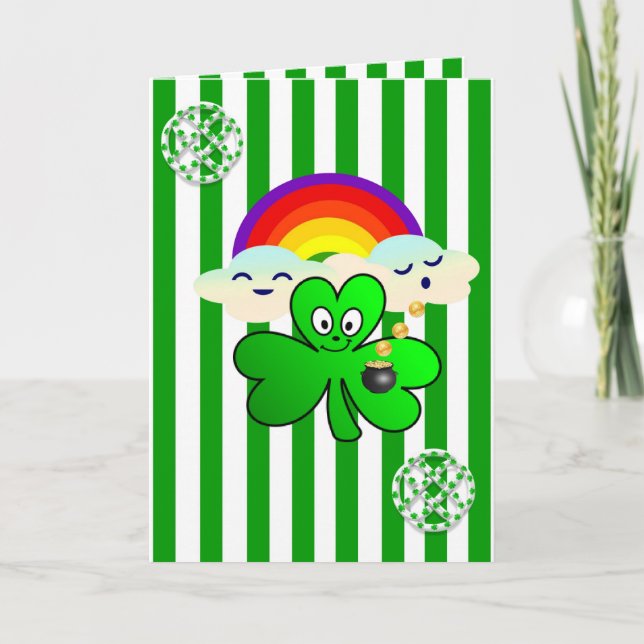 Shamrock de la carte de voeux de la Saint Patrick (Devant)