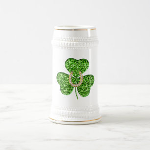 Shamrock Et Horseshoe Stein Mug