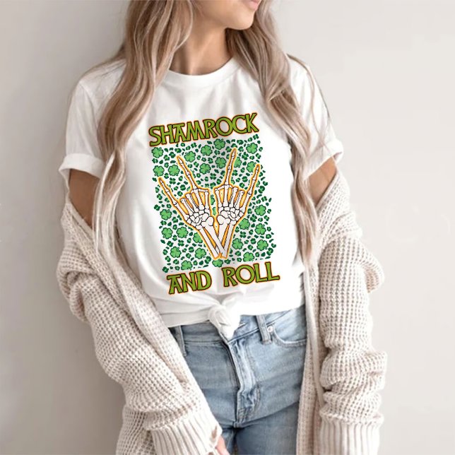 Shamrock Et Rouleau, T-shirt de la journée de Patt (Créateur téléchargé)