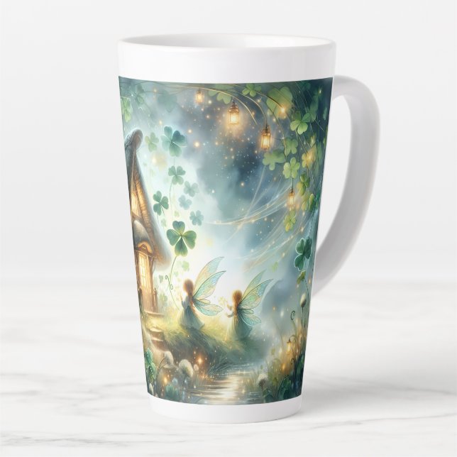 Shamrock Fairy Cottage Glow Milchtasse (Rechte Ecke)