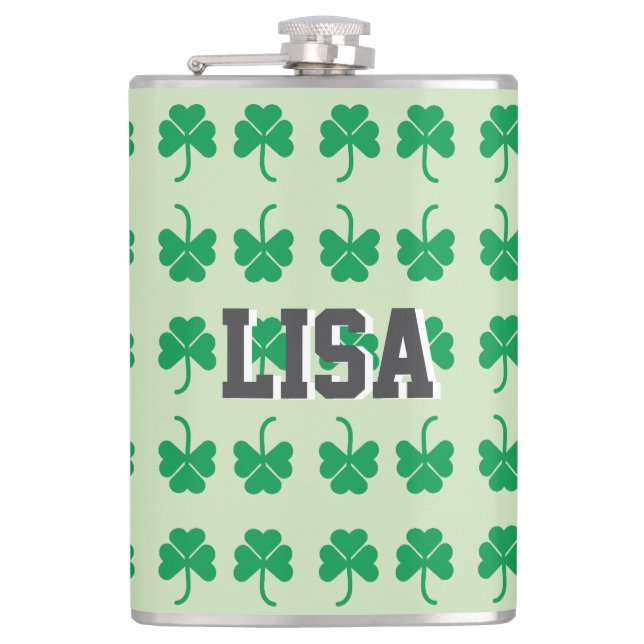 Shamrock Flachmann (Vorderseite)