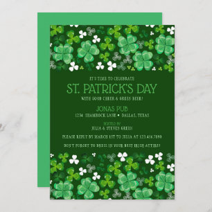 Shamrock Galore St. Patrick's Day Party Invitation