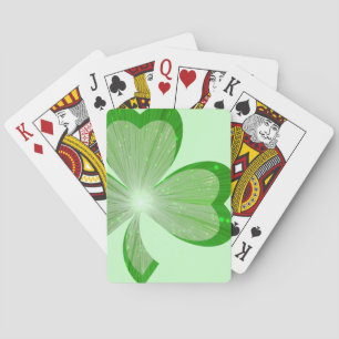 Shamrock Grandes cartes à jouer vert