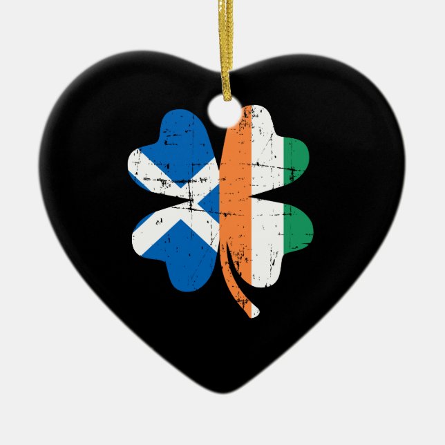 Shamrock Ireland Scotland scottish Keramik Ornament (Vorne)