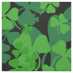 Shamrock irlandais, noir, copie 10c de tissu de