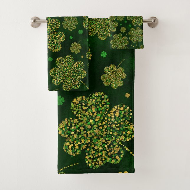 Shamrock irlandais quatre feuilles Lucky Clover Mo (En situation)
