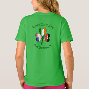 Shamrock Kenia Irland USA Flaggen Personalisierter T-Shirt