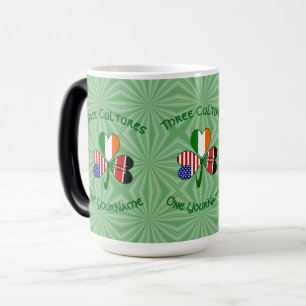 Shamrock Kenia Irland USA Flaggen Personalisierter Verwandlungstasse
