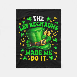Shamrock Kobolde haben mich dazu gebracht St Patri Fleecedecke